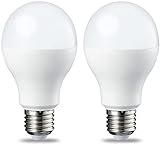 Amazon Basics LED-Leuchtmittel, Edison-Schraubgewinde E27, 13 W (entspricht 100-W-Glühbirne), Kaltweiß, nicht dimmbar, 2 Stück