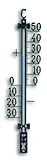 TFA Dostmann Analoges Thermometer, 12.5000, aus Metall, wetterfest, 16, 5cm hoch, mit Befestigungsmaterial, Außentemperatur, Außen, schwarz