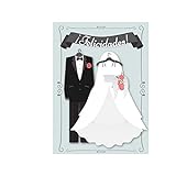Hochzeitskarte Glückwunschkarte Geldbörse Brieftasche Brautkleider mit Umschlag