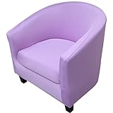 Konsilsa 2 Stücke Stretch Sesselüberwürfe, Sesselüberwurf Sesselhusse Sesselbezug Jacquard Husse für Cafe Stuhl Sessel (Color : Lila)