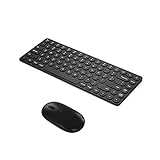 SHUERZI Gaming-Tastatur. Wiederaufladbare drahtlose Bluetooth-Tastatur Kleine Rundschlüssel Multi-Geräte für Computer/Tablet/Telefon Silent Tiple (Color : Bluetooth Combo)