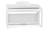 Classic Cantabile DP-230 WM E-Piano - Digitalpiano mit Hammermechanik - 88 Tasten - 2 Anschlüsse für Kopfhörer, USB, Audio und MIDI - 3 Pedale - Piano für Anfänger - Weiß matt