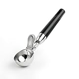 Pickpiff Eisportionierer Edelstahl Poliert, Eislöffel Portionierer mit Auswerfer, Eiskugelportionierer für Eiscreme, Falafel, Reis, Kuchen, Teig, Melonenkugeln, Eiskugeln, Ice Cream Scoop, 20x4,8 cm