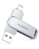 BLANBOK+ Apple MFi-zertifizierter USB Stick 256G Phone Externer Speicherstick External Memory Photostick iOS Backup für Pad/Android/PC