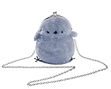 JHVYF Women Cute Plush Crossbody Bag Small Chick Shoulder Purse Cell Phone Wallet Clasp Closure Bags with 45' Chain Strap Dark Gray