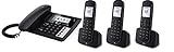 Telekom Sinus PA207 Plus 3, analoges Telefon-Set inkl. 3 Mobilteilen und Anrufbeantworter
