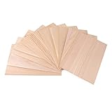 ewtshop® 10 Bastelholz-Platten, 30 x 20 cm, Dicke 1,5 mm, für Modellbau, zum Gravieren, Bemalen oder Basteln