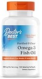 Doctor's Best - Gereinigtes Omega-3-Fischöl, 1000mg | Herz- und Gehirngesundheit - 120 Marine-Softg
