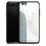 DeinDesign Silikon Hülle kompatibel mit Apple iPhone 6s Plus Case schwarz Handyhülle Blume Boho Pastell