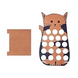 DAYLIGHE Raumsparende Holzkaffeeschoten Organisatoren Hält 19 Pods Stylish Cats Design Geeignet Für Verschiedene Marken Geeig