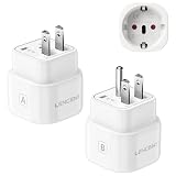 LENCENT Typ A und Typ B Kombi-Reiseadapter für USA Kanada Mexiko Thailand Vietnam Dominikanische Republik, Costa Rica, Kolumbien, Reisesteckdose Reisestecker Steckdose Stecker Adapter Stromadap