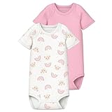 NAME IT Baby - Mädchen Nbfbody 2p Ss Orchid Pink Teddy Noos, Orchid Pink, 68