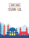 Skyline Colorful Cities V19 ISTANBUL NOTEBOOK: Skyline Colorful Cities Collection Composition Notebook - College Ruled 110 Pages - Large 8.5 x 11