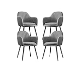 OLOTU Esszimmerstuhl Set mit 4 Esszimmerstühlen Samt gepolsterte Beistellstühle Moderne Küchenstühle mit Metallbeinen und Rückenlehne für Esszimmer Wohnzimmer Polsterstühle