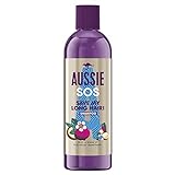 Aussie Vegan-Shampoo, SOS Save My Long Hair, nährt, spendet Feuchtigkeit, verleiht Glanz, Macadamia-Nussöle, langes und geschädigtes Haar, Shampoo nicht getestet Sutr Tiere, recycelbare Verpackung,