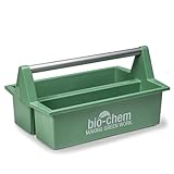 Bio-Chem Transportbox Werkzeugbox Aufbewahrungsbox | Organizer für Putzutensilien | mit hochwertigem Aluminium Tragegriff und Zwei offenen Ablagen | 35 x 23 x 12 cm