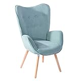 MEUBLE COSY Lehnstühle Vintager Retro Sessel Polstersessel Stoff Lounge Sessel Clubsessel Fernsehsessel, 68x73x106cm