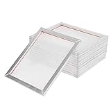 uyoyous 6 Stück Siebdruckrahmen aus Aluminium Siebdruck Rahmen Sieb mit 160 weißem Maschen für Siebdruck (50cm x60cm)