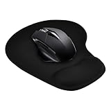 Mauspad mit Gelkissen, Gel Mousepad mit Handauflage, Mouse Pad, Ergonomisches Mauspad Handgelenkauflage Komfort Mousepad, Handgelenkpolster für Computer Laptop Maus Tastatur, Schw