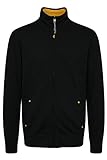 !Solid Karim Herren Sweatjacke Cardigan Jacke mit Stehkragen aus 100% Baumwolle, Größe:XXL, Farbe:Black (194007)