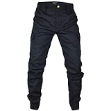 MEGE KNIGHT Taktische Cargohose für Herren, Camouflage, Outdoor-Arbeitskleidung mit Taschen, Schwarz, 48
