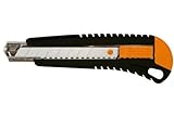Fiskars Cuttermesser mit Metallführung, 18 mm, Orange/Schwarz, 1003749