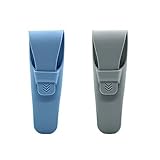IKAAR 2 Stücke Reiseetui für Rasierer Silikone Portable Travel Rasiermesser Schutzhülle für manuelles Rasiersystem Wasseredicht (Blau + Grau)