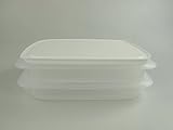 TUPPERWARE Cool N´Fresh 700 ml (2) Behälter und Verschluss Deckel weiß Stapelprofi 10301