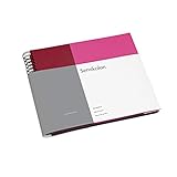 Semikolon (364851) Cutting Edge Album Raspberry - Fuchsia - Spiral-Fotoalbum mit 90 FSC-zertifizierten Seiten u. Leinen-Einband - Spiral-Foto-Buch schwarzer Fotokarton