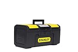 Stanley Werkzeugbox / Werkzeugkoffer Basic 1-79-216 (16', 39x22x16cm, Koffer mit Schnellverschluss und Organizer, Box aus Kunststoff, praktischer und organisierter Werkzeugkasten)