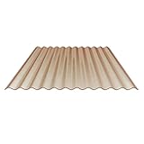 Lichtplatte | Wellplatte | Lichtwellplatte | Profil 76/18 | Material PVC | Breite 900 mm | Länge 4,50 m | Stärke 1,2 mm | Farbe Bronze