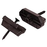 WPC Clips, Versteckte Befestigung mit T-Clip mit Edelstahlschrauben, 5 mm Terrassenclips Kunststoff für WPC/BPC Dielen, Schwarz T Clip + Schwarz Schrauben. (100 Stück)