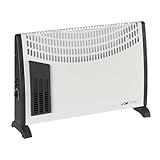 Clatronic® Konvektor Heizung | Mobile Heizung für Gartenhäuser, Garagen & Co. | Konvektor mit 3 Heizstufen | Thermostat | Heizung fürs Bad | Elektroheizung mit Gebläse | bis zu 40qm | KH 3433 N