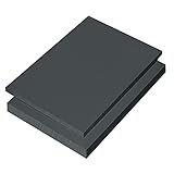 Platte aus Hart PVC Zuschnitt in | grau RAL 7011 | VERSCHIEDENE STÄRKEN | TOP QUALITÄT | (100 x 49cm, 5mm Dunkelgrau)