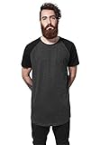 Urban Classics Herren Shaped Raglan Long Tee T-Shirt, cha/blk, XX-Large