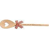 Spruchreif | Kochlöffel aus Holz mit Herz & Gravur „Hier wird mit Liebe gekocht“ | Perfekte Geschenkidee für Mutter, Vater, Hobbyköche & b