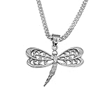 925 Sterling Silber Anhänger Libelle Yusufcuk Masiv + Panzerkette 3,3mm 55cm / Unisex / 79905