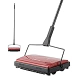 Yocada Teppichkehrer Reiniger für Home Office Niedrige Teppiche Unterwolle Teppiche Tierhaare Staubreste Papier Kleiner Abfall Reinigung mit einer Bürste Dunk