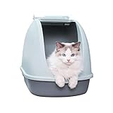 Sdesign Blaue mit Kapuze Große Wurf Box Scoop Filter & Blaue MAT Gebrauch Tray WC-Bündel, sicher und leicht zu reinigen Katzenbedarf Katzentoilette