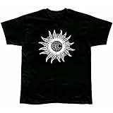A/l.i/c-e I-n C.h,a.i,n/s Sun Logo Grunge Rock Band Mens T-Shirt Black XXL