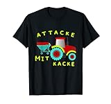 Attacke Mit Kacke Lustiger Traktor Bauer Spruch Jauche T-Shirt