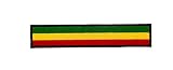Patch Aufnäher bestickt Flagge Rasta Reggae Sportarmband Schwarz Rucksack Bik