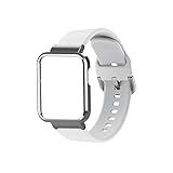 Silikon Armband für Xiaomi Mi Watch Lite/Redmi Watch Ersatzarmband + Hülle Loop für Damen Herren Männer Frauen Sport Ersatzbänder Kompatibel mit Xiaomi Mi Watch Lite/Redmi Watch (I)