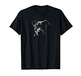 Hundekopf stilisiert gezeichnet für Hundeliebhaber T-Shirt
