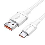 skyrabbiter Druckerkabel USB C Kabel 6A Schnellladekabel Handy Zubehör Datenkabel Typ C Kabel Ladegerät USB Kabel 6.6Ft Smartphone Ladekabel Typen (White, One Size)