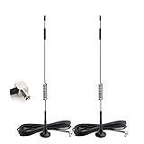 Bingfu 4G LTE Antenne TS9 7dBi Magnetfuß MIMO Netzwerk Externe Antenne Signalverstärker Kompatibel mit Telekom Vodafone O2 Huawei Mobile Hotspots Aircards und LTE Router