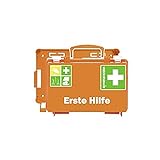 Söhngen Erste-Hilfe-Koffer QUICK-CD (mit Füllung Standard DIN 13157, mit Wandhalterung, Koffer plombierbar) orange, 0301125