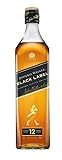 Johnnie Walker Black Label | Blended Scotch Whisky | Ausgezeichneter, aromatischer Bestseller | blended in den 4 prominentesten, schottischen Whisky- Regionen | 40% vol | 700ml Einzelflasche |