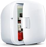 JUNG ASTRA Mini Kühlschrank Glastür 9 L weiss, Minikühlschrank leise, Kühlschrank klein mit Kühl- und Heizfunktion, 2 Anschlüsse (Zigarettenanzünder & Steckdose)