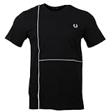 Fred Perry Herren Rundhals T-Shirt M6553 (DE/NL/SE/PL, Alphanumerisch, M, Regular, Regular, Schwarz)